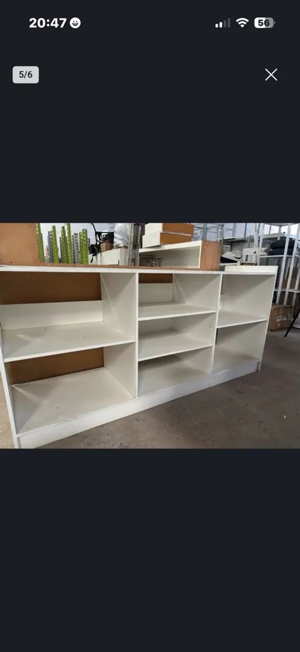 Balcão Vitrine Expositor Loja MDF Branco - Ótimo Estado