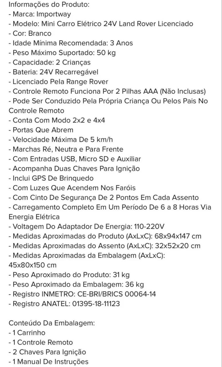 Carro elétrico infantil  - Foto 2