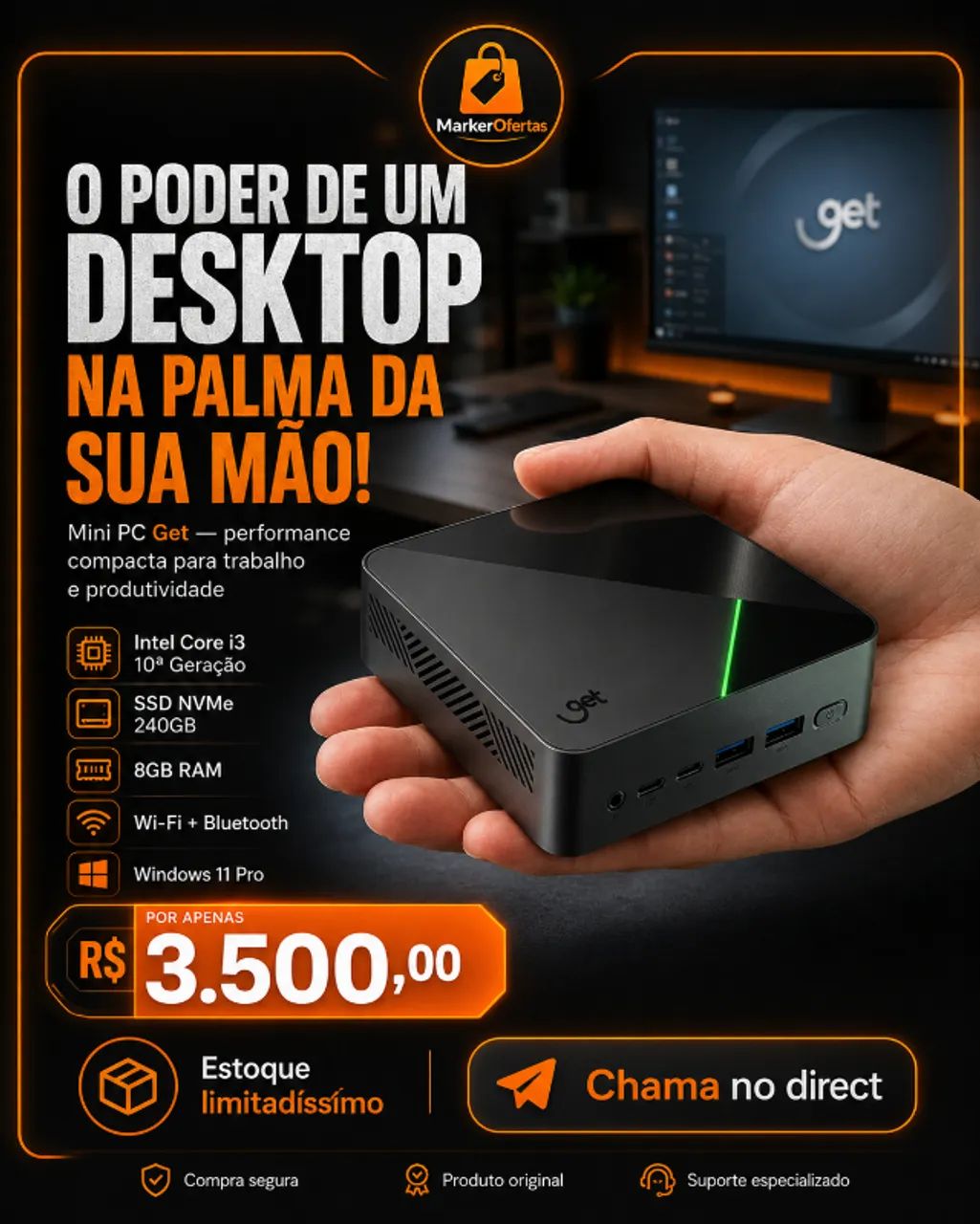 Desktop na palma da sua mão!