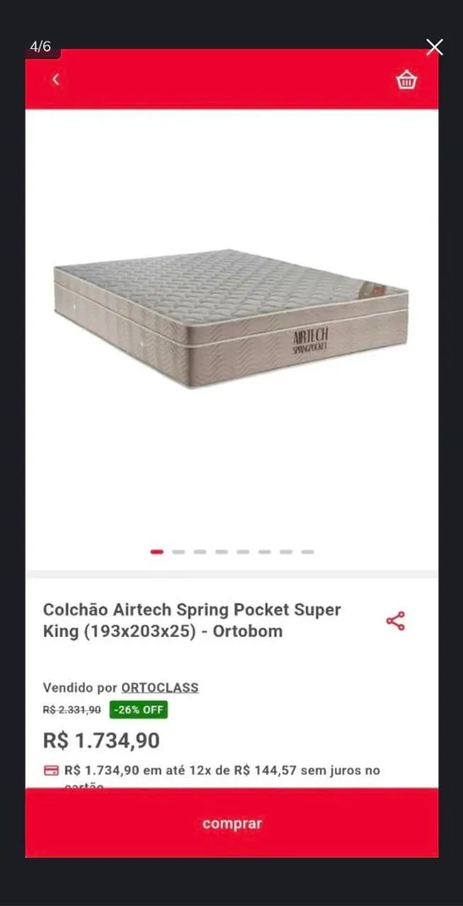 Cama king, box + colchão  - Foto 4