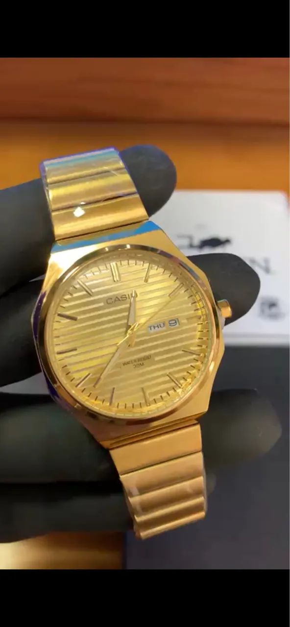 RELÓGIO DE PULSO CASIO BANHADO A OURO  - Foto 3