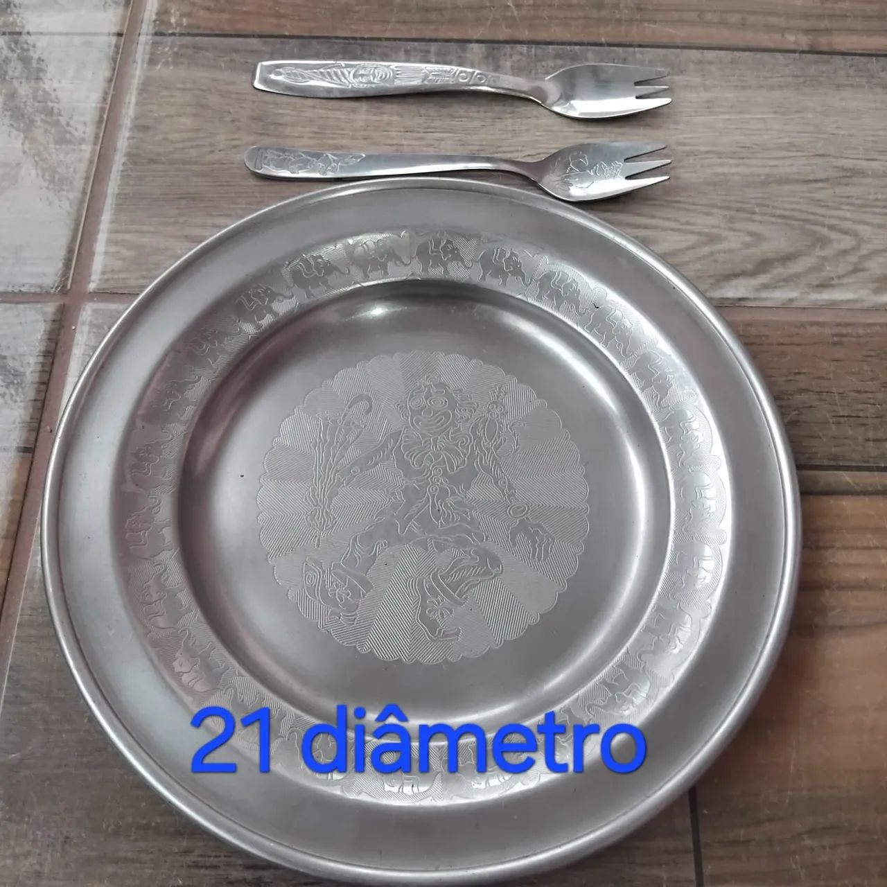 Conjunto antigo infantil inox - Foto 3