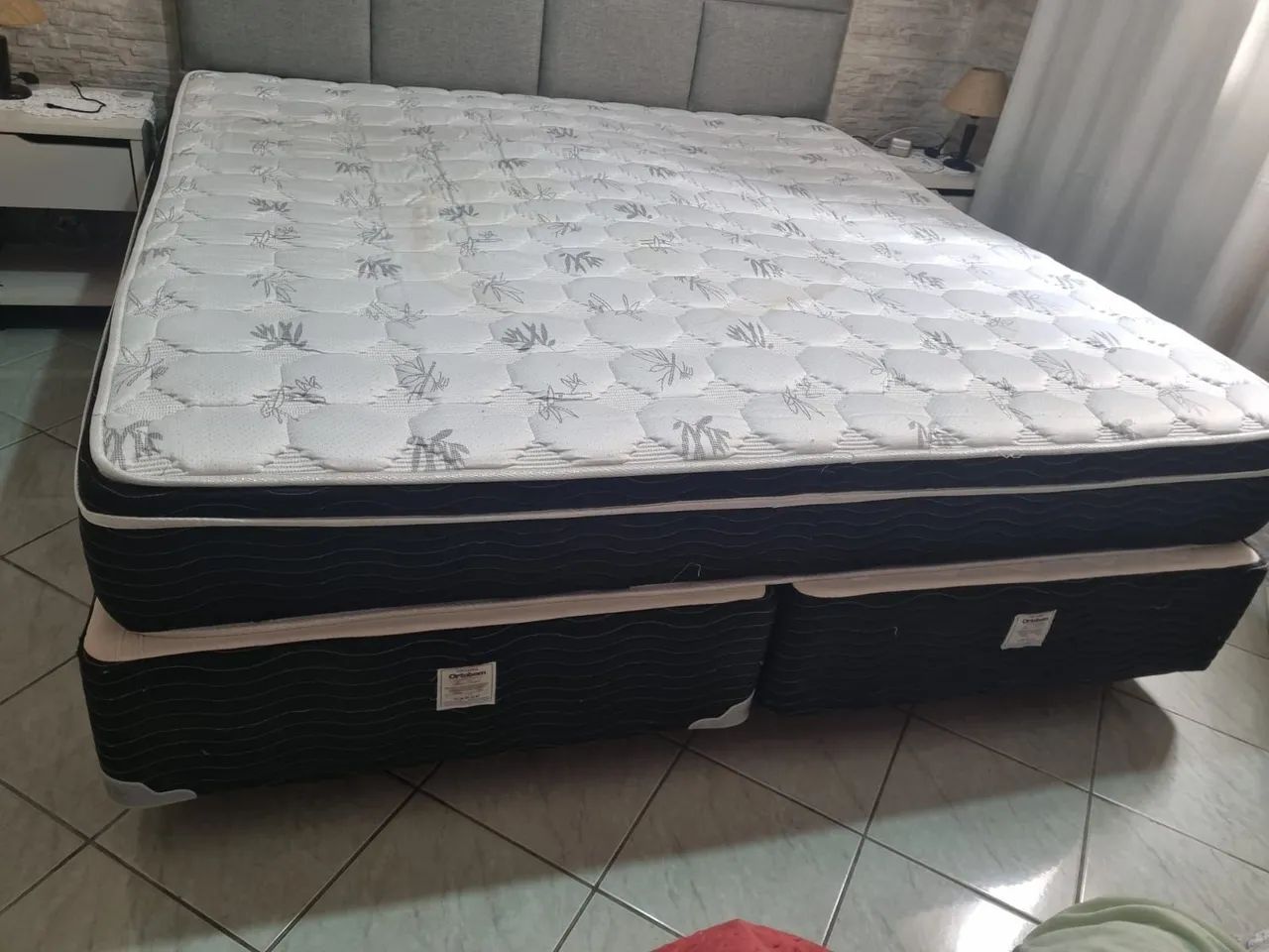 Colchão e box king 