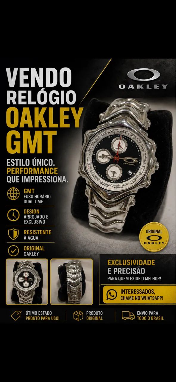 Vendo Relógio Oakley GMT