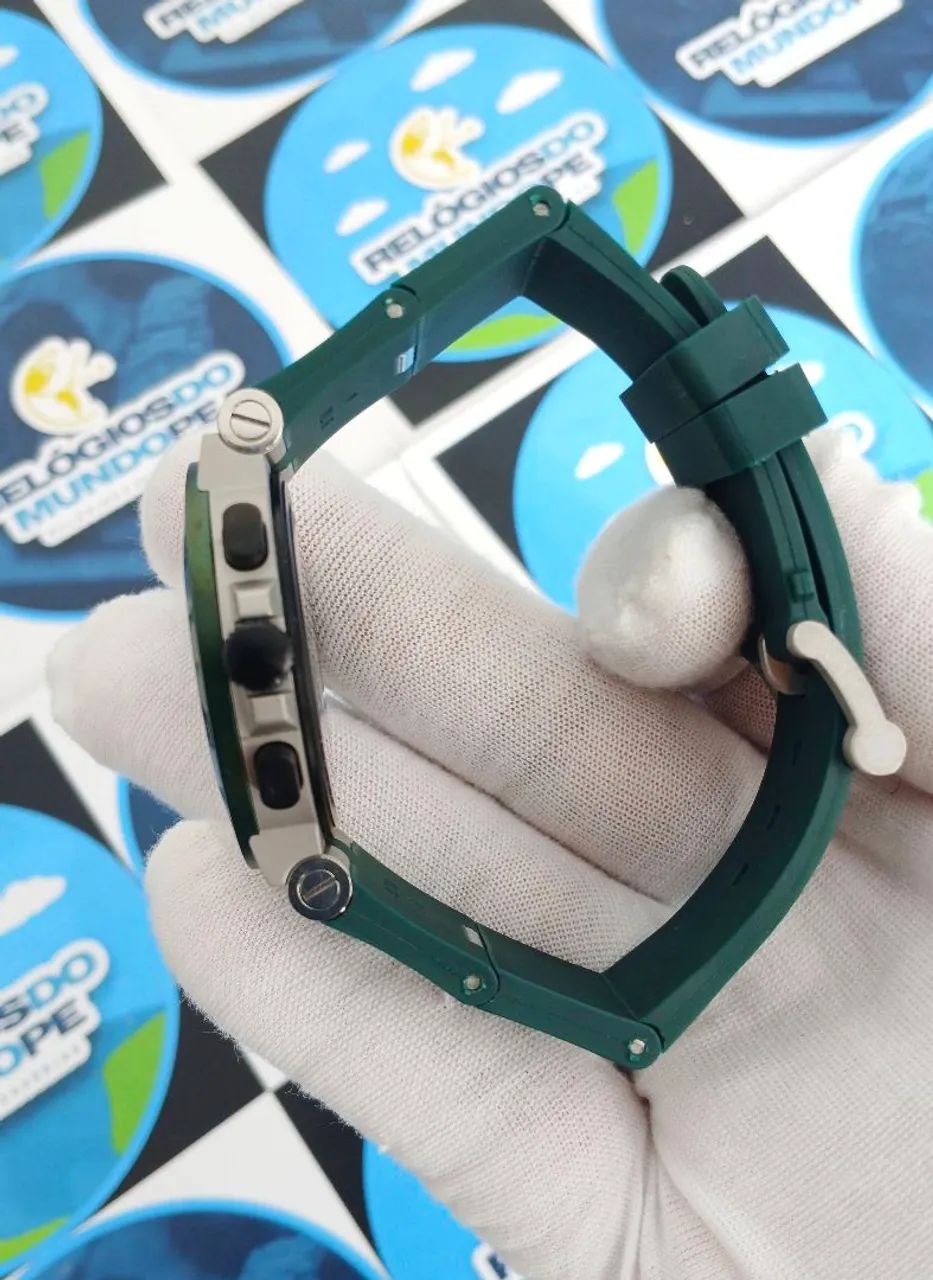 RELÓGIO BVLGARI ALUMINIUM CHNOGRAPH VERDE - Foto 3