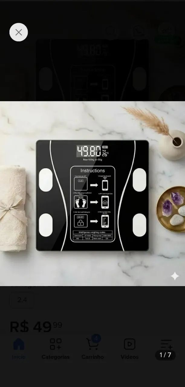 Balança digital Bluetooth