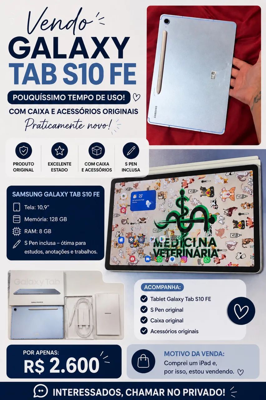 Tablet Samsung s10 fe