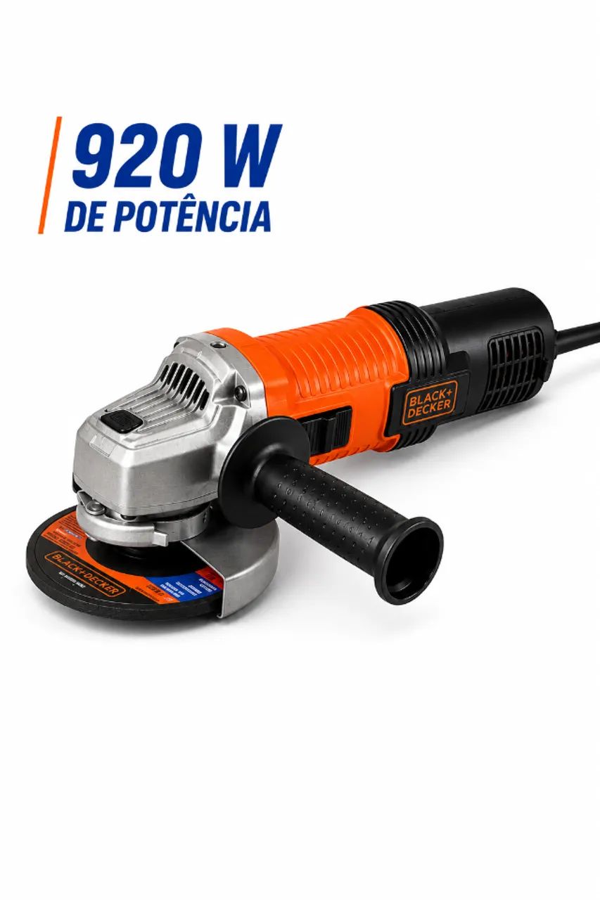 Esmerilhadeira Angular Black+Decker 920 W - Foto 2