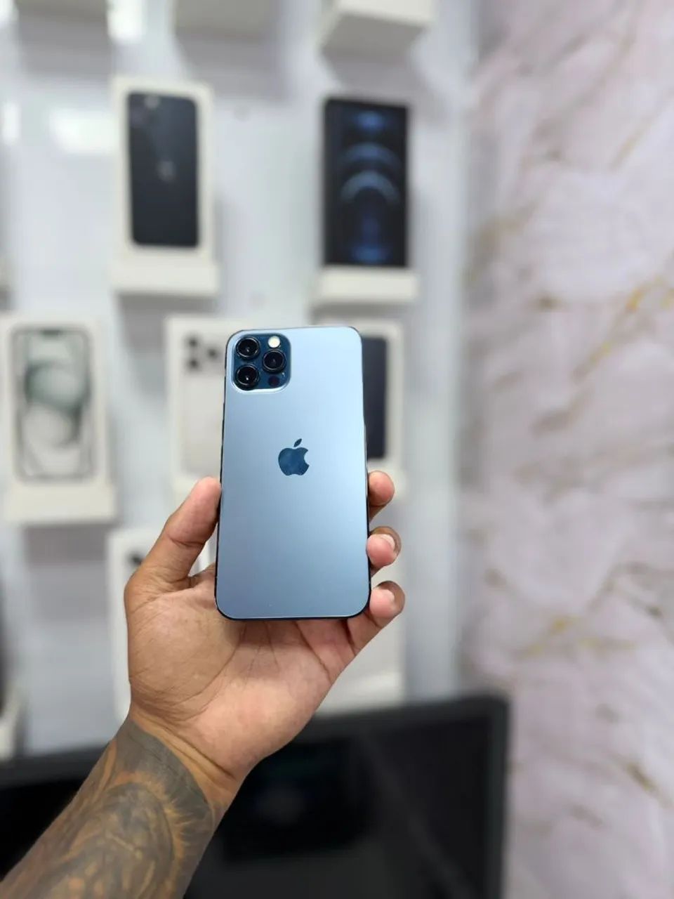 IPHONE 12 PRO MAX 128GB AZUL CAMERA NOVA<br>R$ 1.999,00 TOP