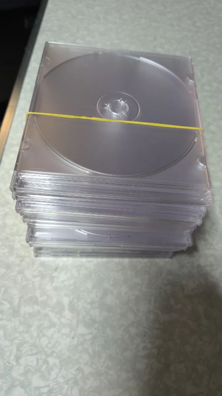 Lote 20 Boxes Slim Transparentes para CDs ou DVDs