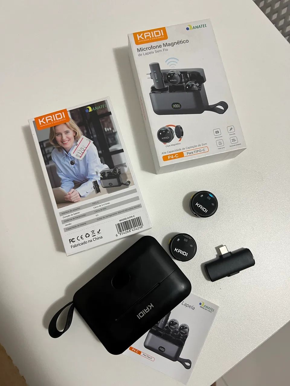 Microfone Magnético de Lapela Sem Fio 