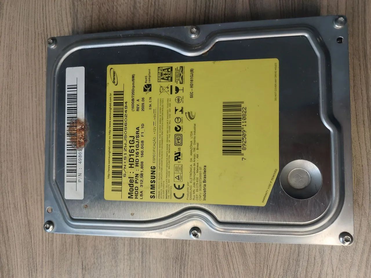 HD de 160GB para computador/PC.