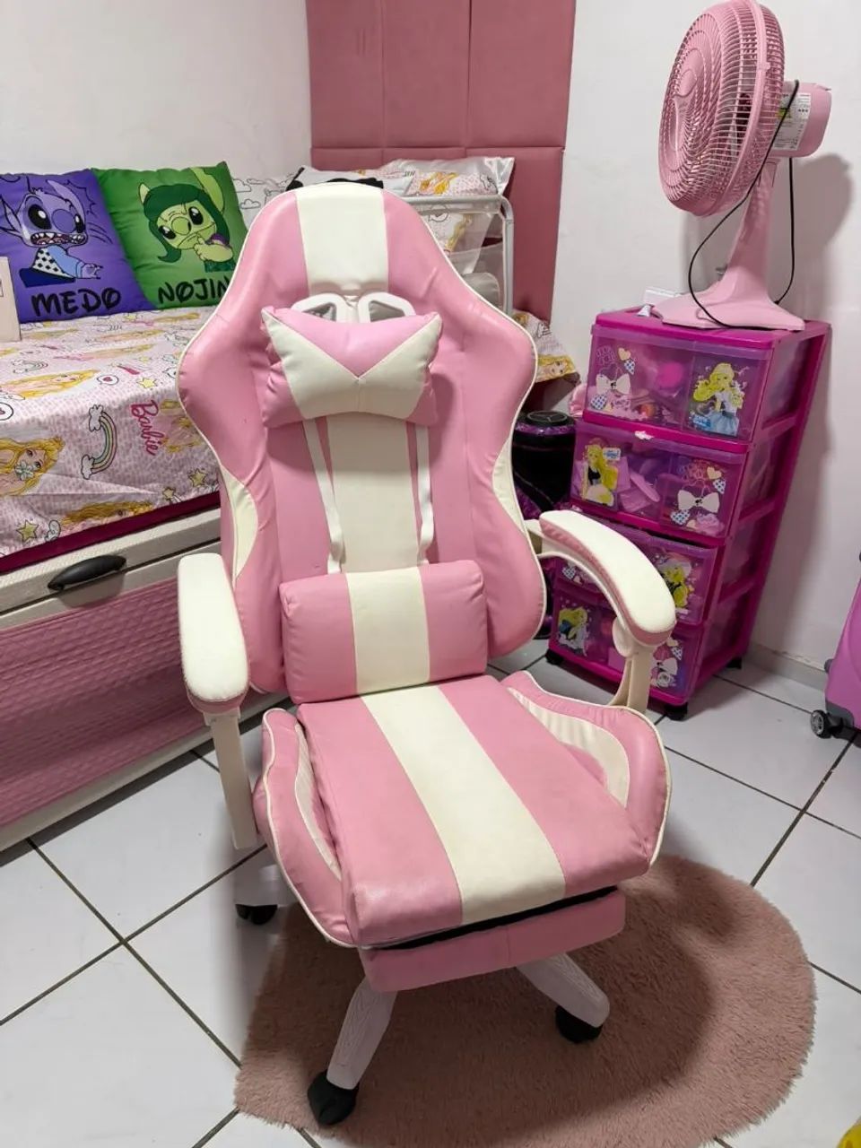 Cadeira Game Rosa 