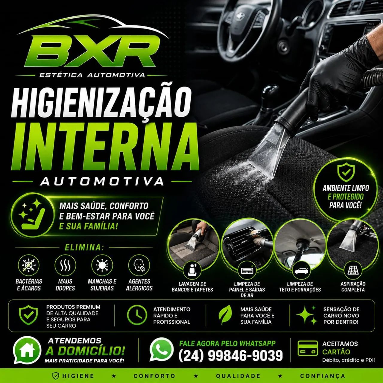 ? LAVAGEM DE BANCO & HIGIENIZAÇÃO INTERNA ?