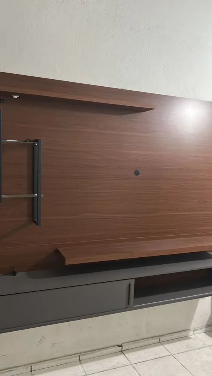 Painel amadeira com led 