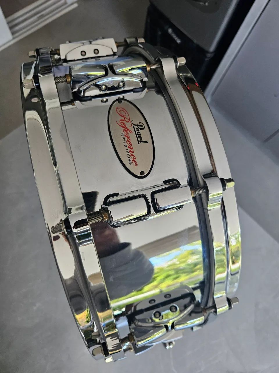 Caixa Pearl Reference Series Steel 14x5 - Impecável - Foto 4