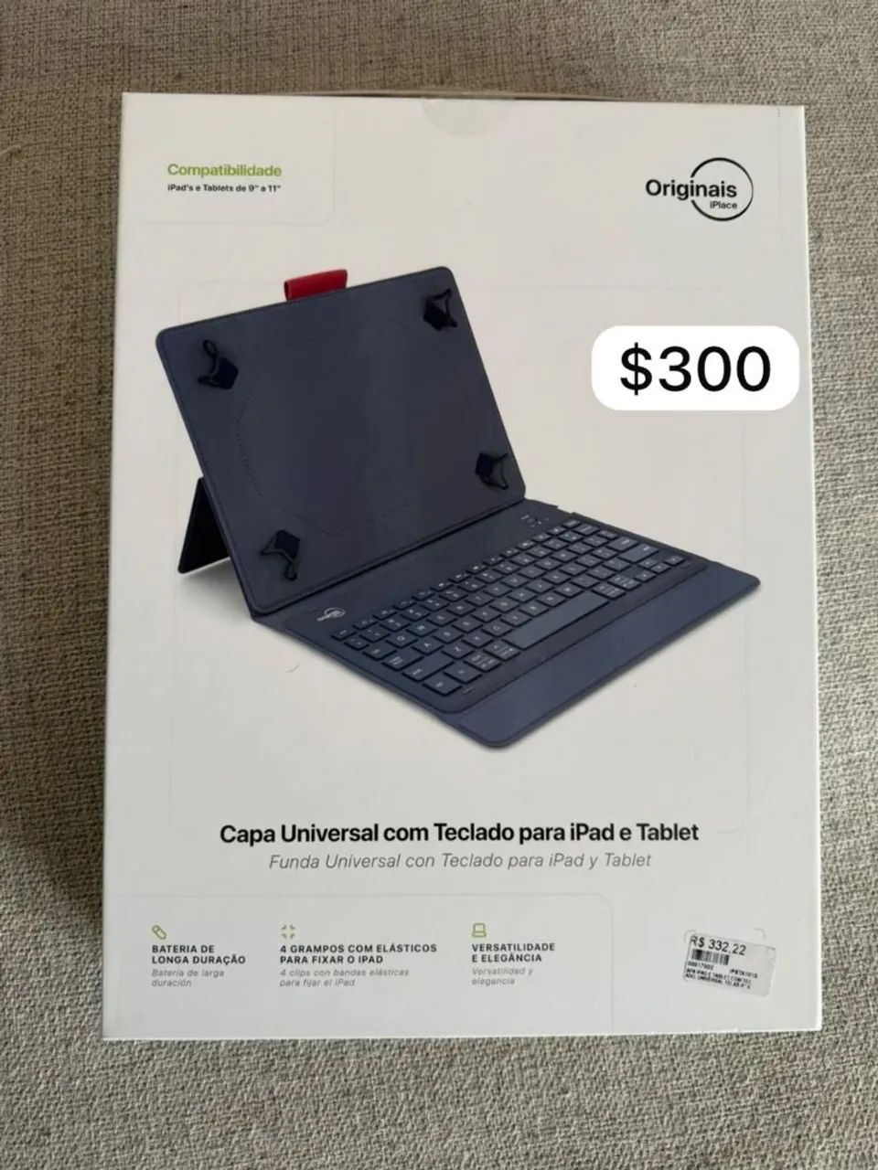 Capa Universal com Teclado - para iPad e Tablet - Foto 2
