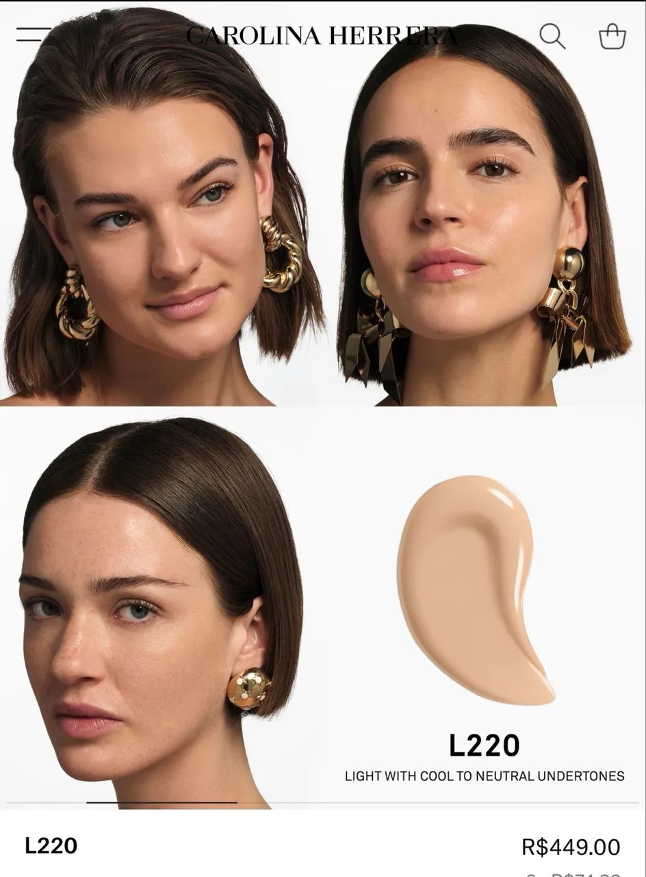 Carolina Herrera Nude Couture Triple Moisture Serum Foundation - Foto 5