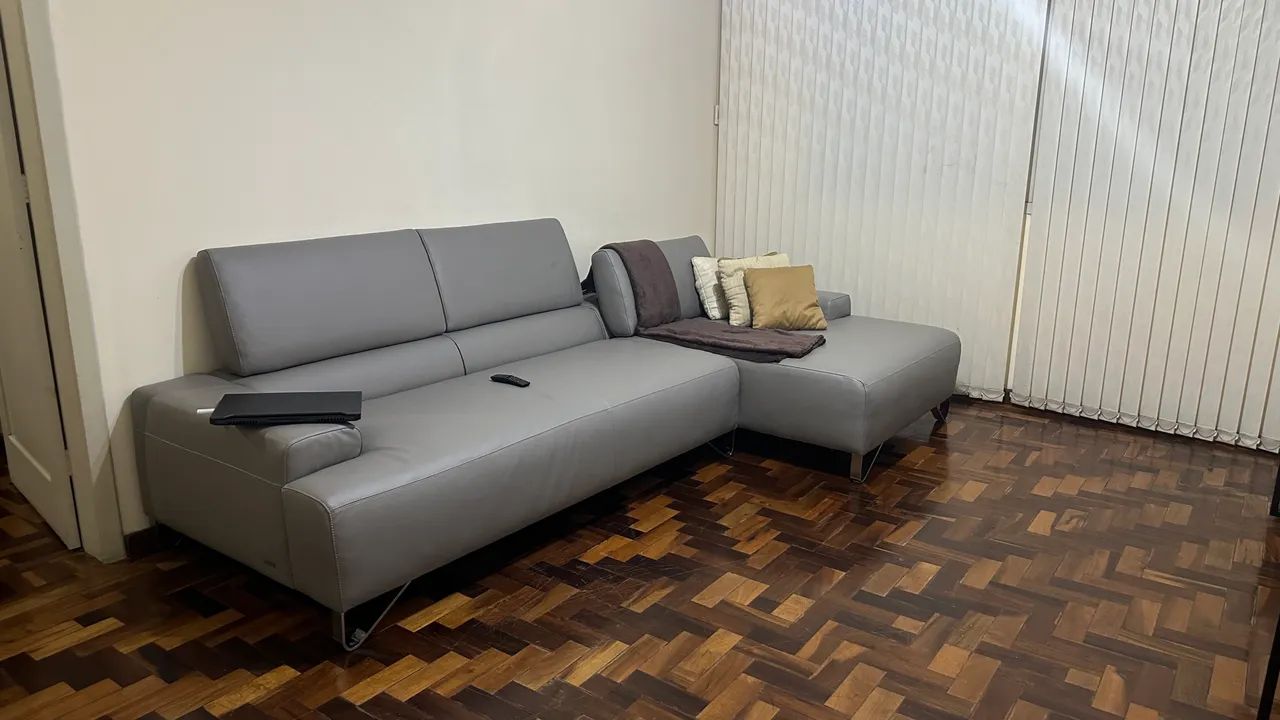 Sofa Natuzzi em couro natural 