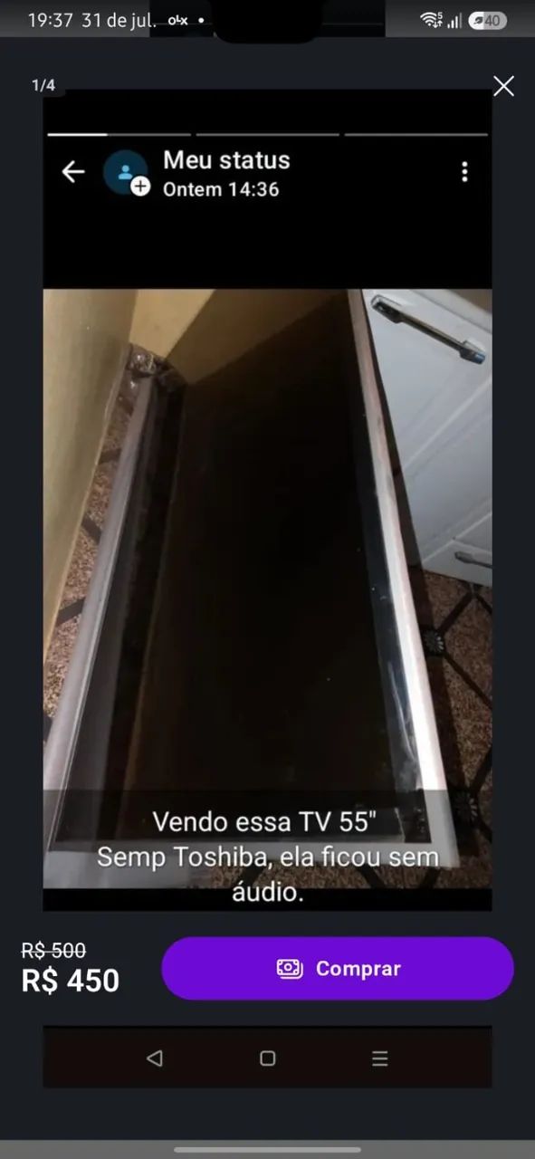 Tv Semp Toshiba sem áudio 55" - Foto 2