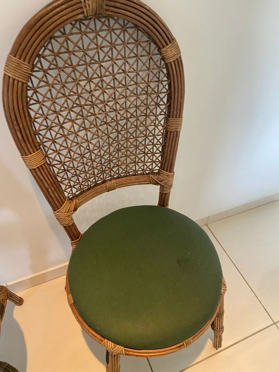 Par de Cadeiras Vintage em Rattan/Junco e Palhinha - Estilo Boho / Tropical - Foto 3