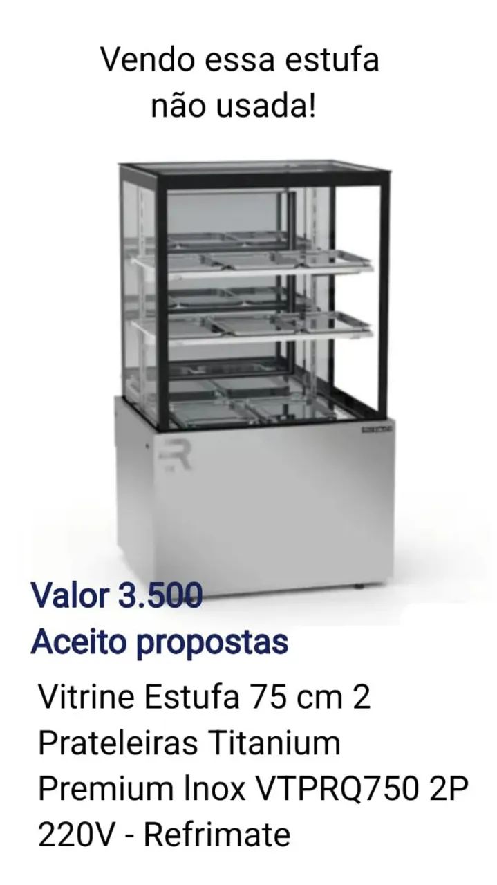 Vitrine estufa, preços a combinar!
