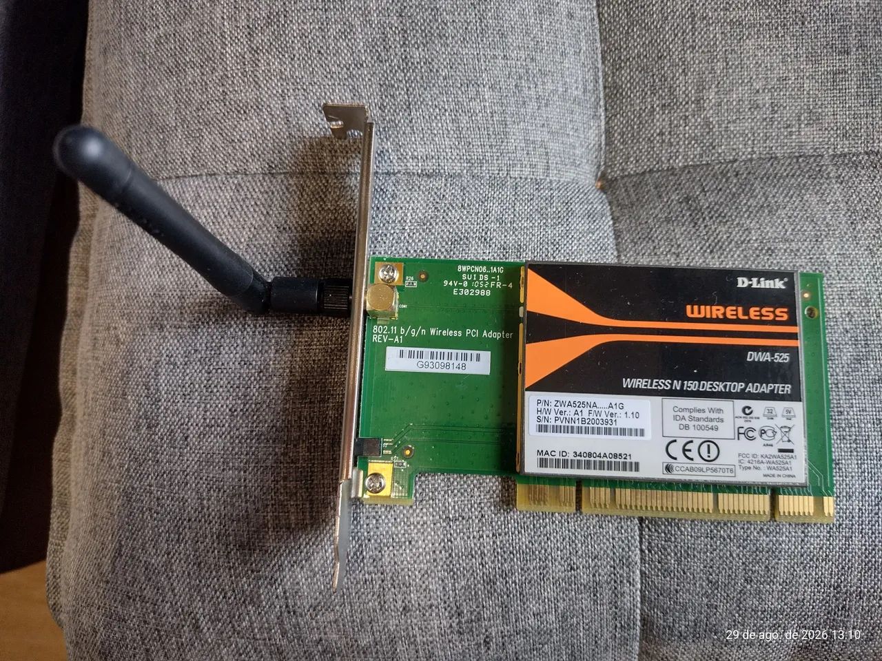 Placa Wireless PCIpara PC N150 D-link. - Foto 2