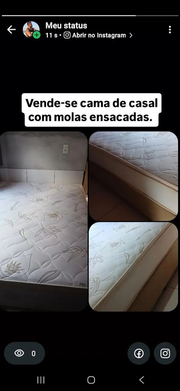 Cama de casal com molas ensacadas