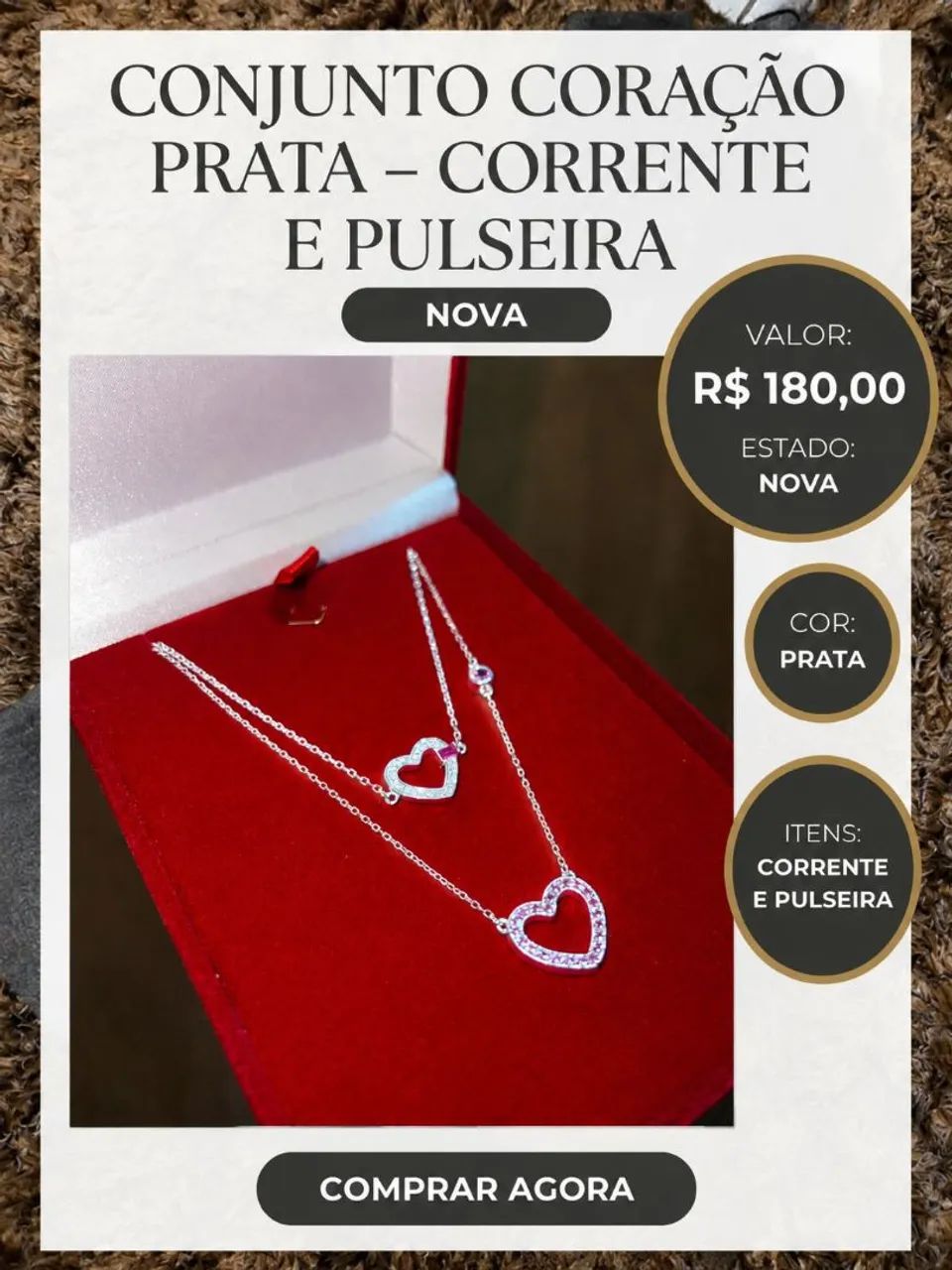 Corrente e pulseira Prata 