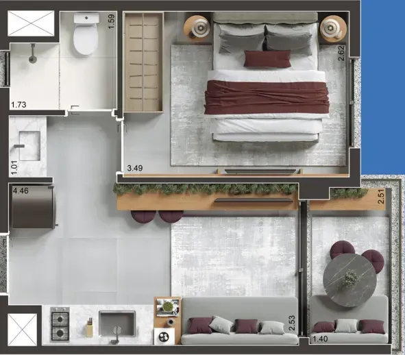 PLANTA 29m²