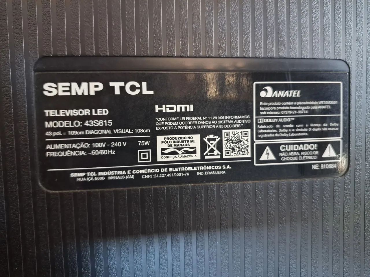 Televisor LED Semp TCL Modelo 43S615 - Foto 3