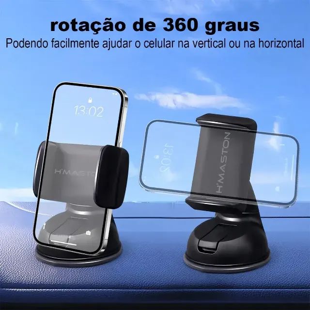 Suporte Veicular Para Celular Ventosa Ajustavel Hmaston Cj10 - Foto 4