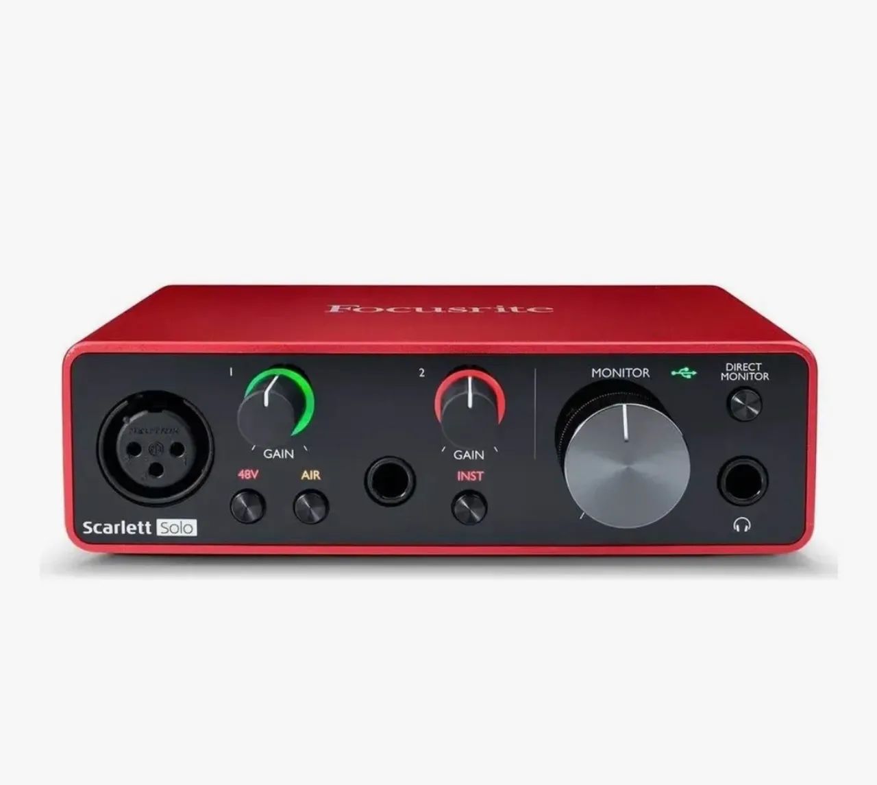 Kit Home Studio- Focusrite Scarlett Solo 3ª Gen + Microfone AT2020 + Fone Audio-Technica - Foto 4