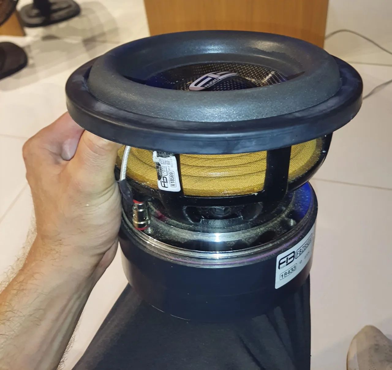 Subwoofer FB audio 8" 850W com caixa