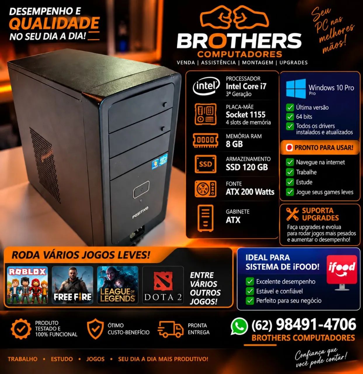 CPU intel Core i7  com garantia  