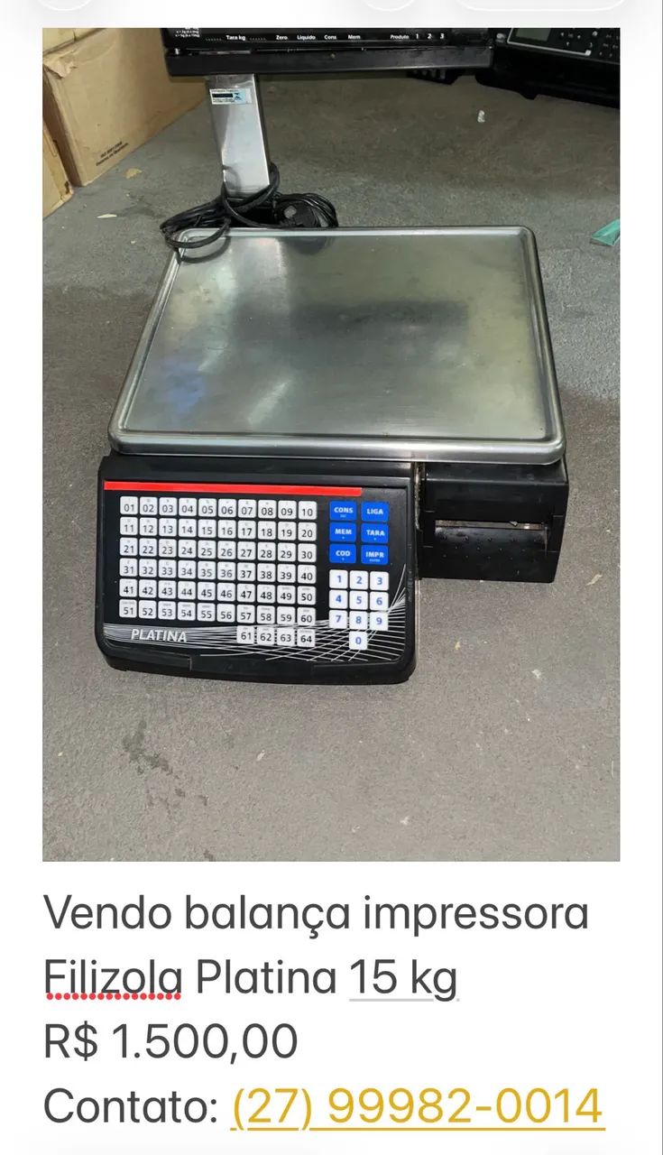 Balança eletrônica filizola com impressão 