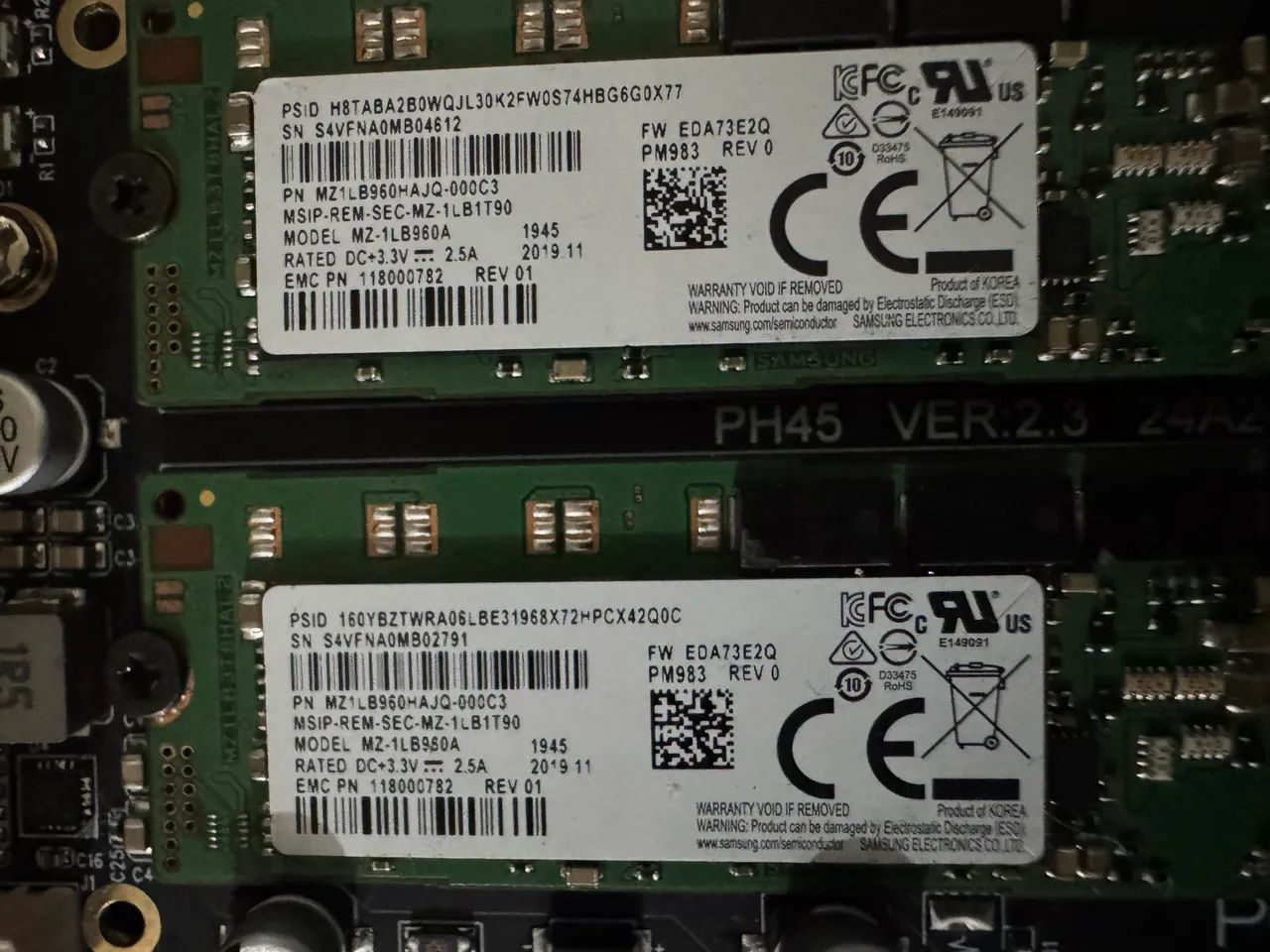 placa e nvme 960 gb samsung 