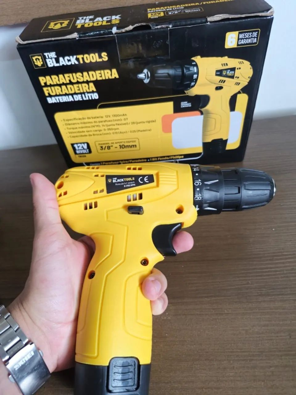 Parafusadeira Furadeira 12V Sem Fio Bateria + Kit Completo ? - Foto 3