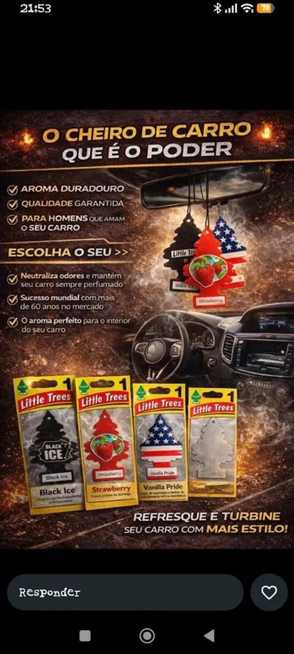 Litte tress Perfume para seu carro perfumado 