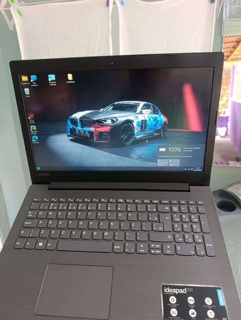 Notebook Lenovo com SSD de 240 gigas, 4 gigas de RAM ddr4, bateria excelente, carregador  - Foto 2