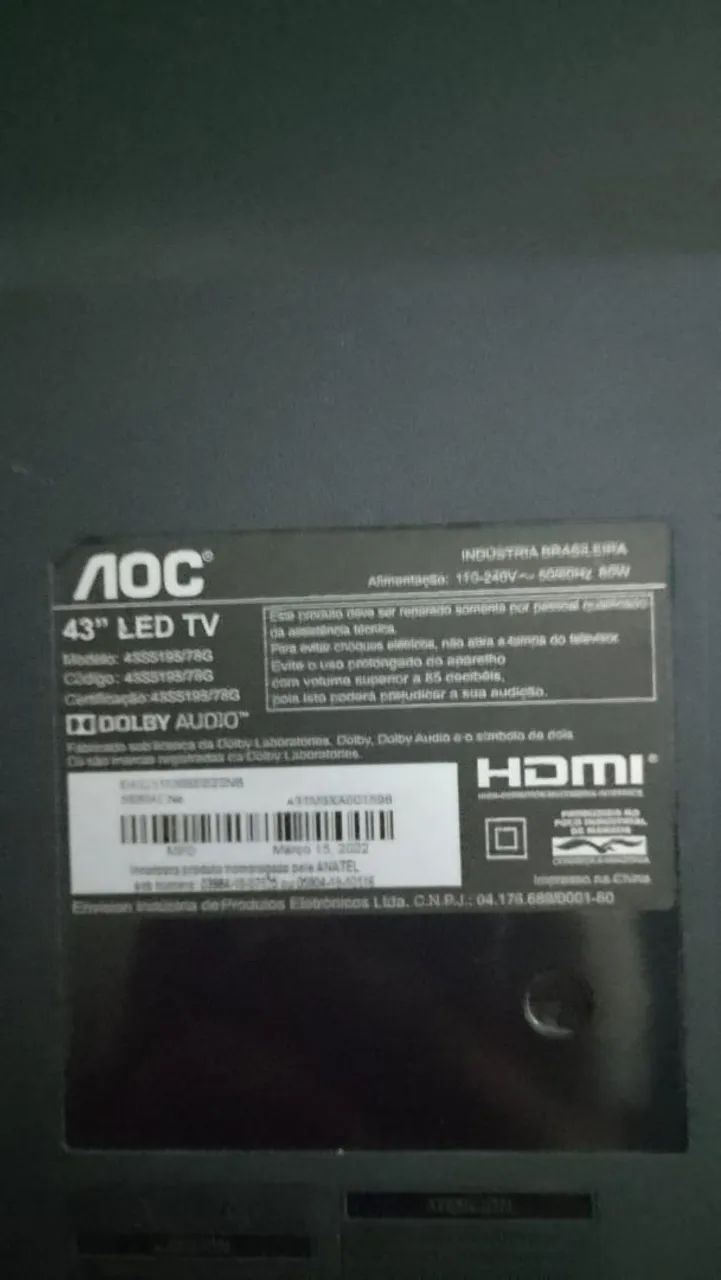 Tv AOC 43 polegadas - Foto 3