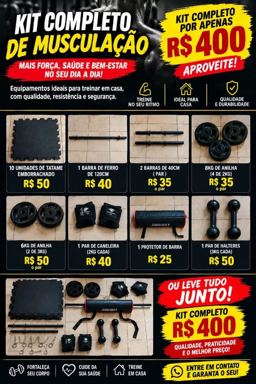 Kit musculação 