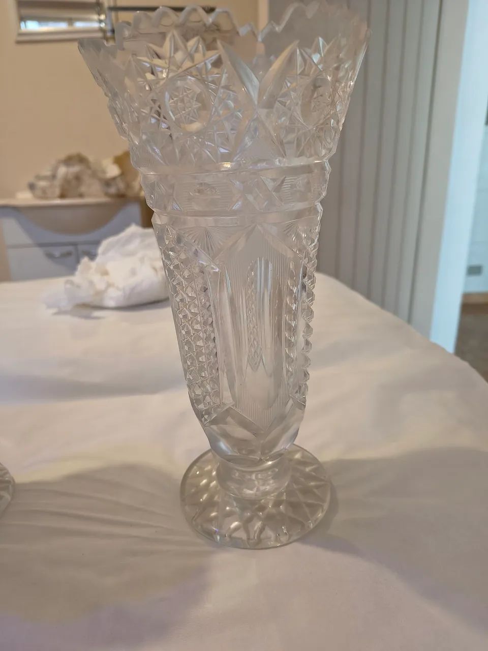 Par vasos de cristais antigos  - Foto 5