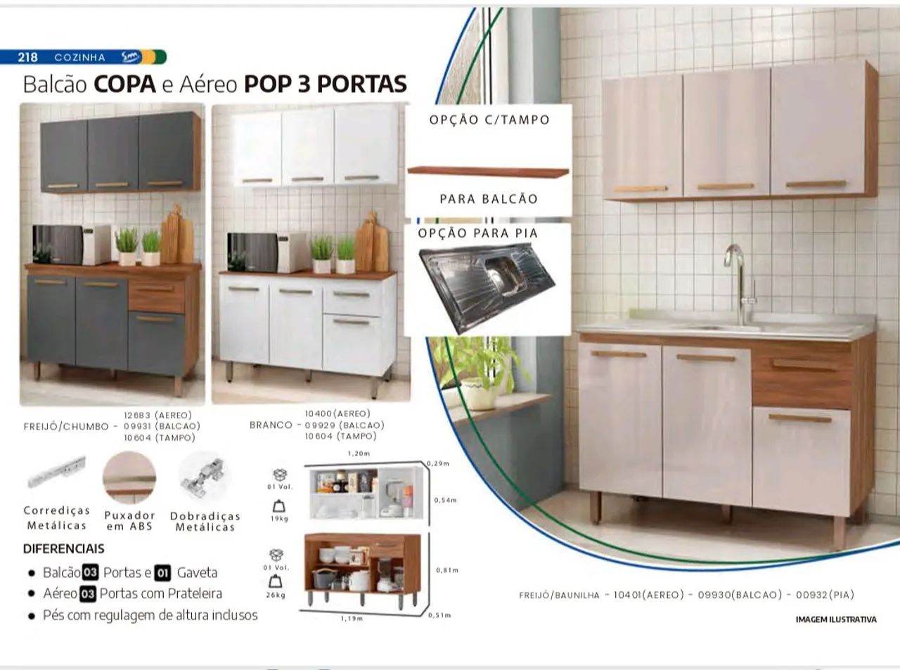 Gabinete copa com pia 1,20m , à pronta entrega  - Foto 3