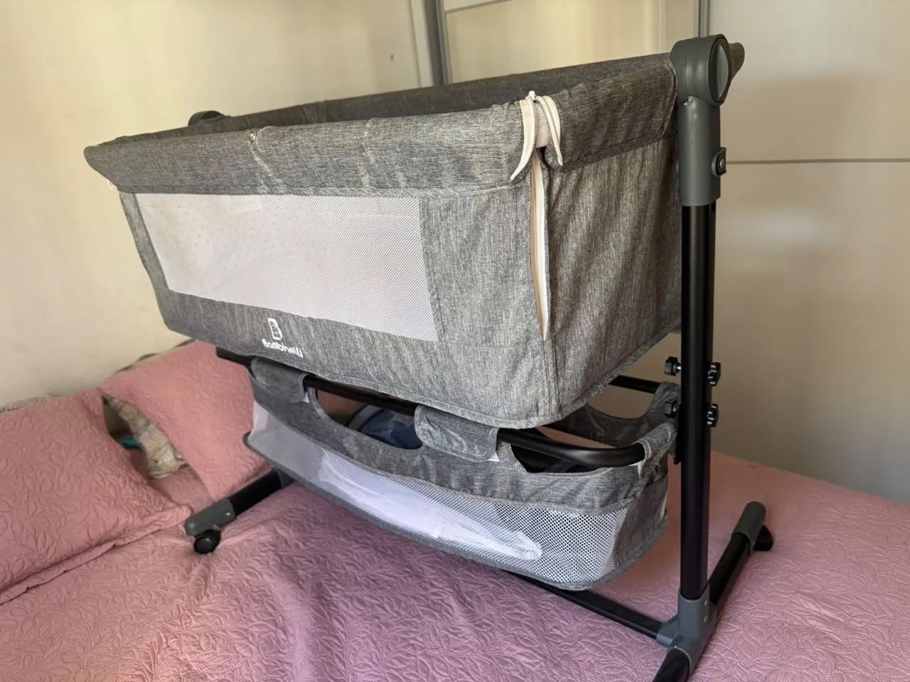 Berço Co-Sleeper Cinza  - Foto 4
