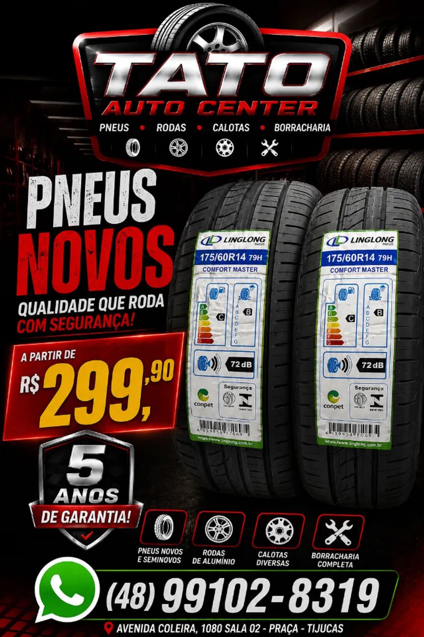 Pneus novos com garantia!