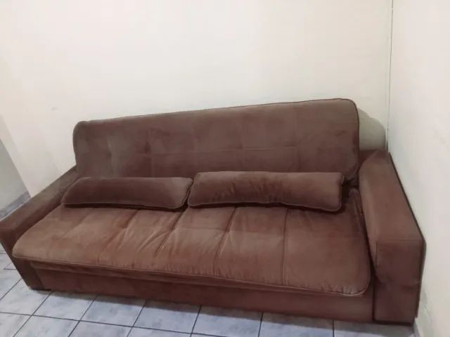 Sofá cama de 3 lugares Marron - Foto 5