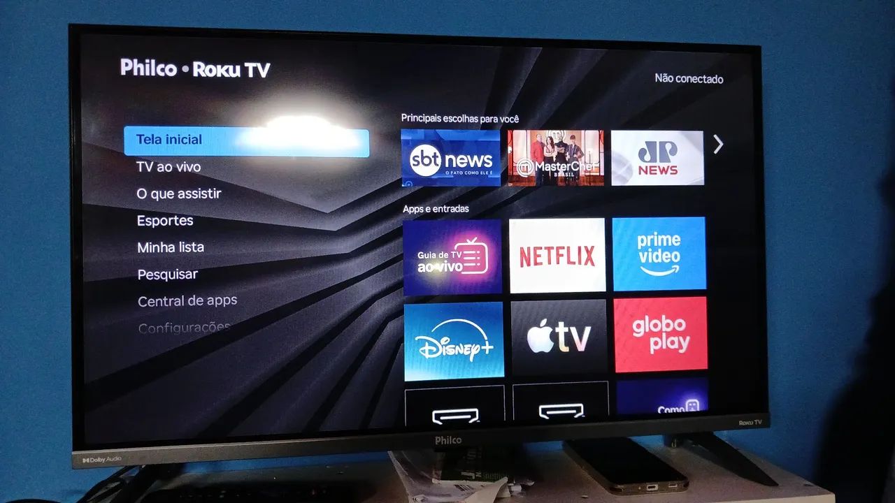 vendo tv philco Roku de 32 polegadas em boas condições. - Foto 2