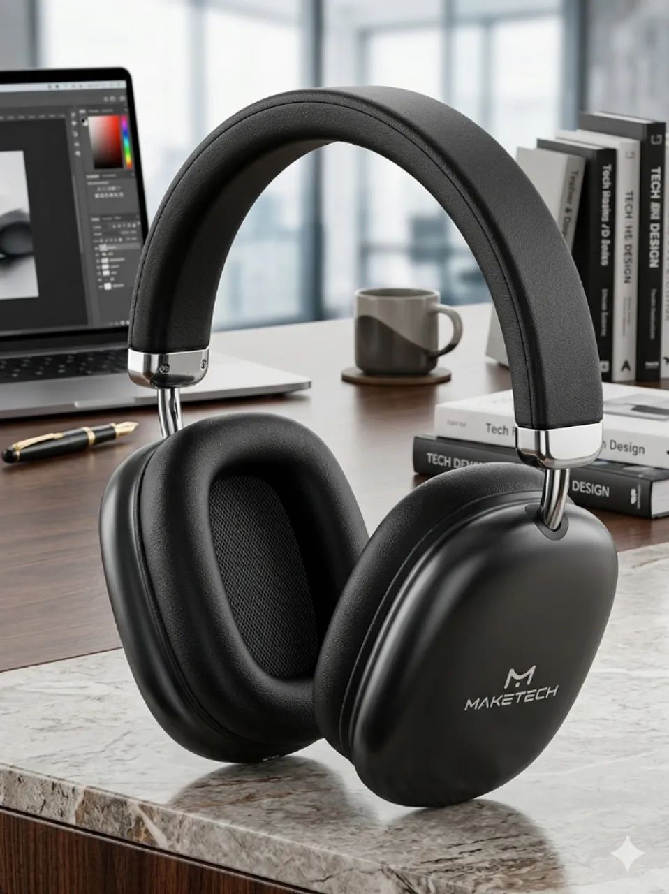 Headphone Maketech HP-012P Bluetooth com Microfone e Som Hi-Fi Extra Bass