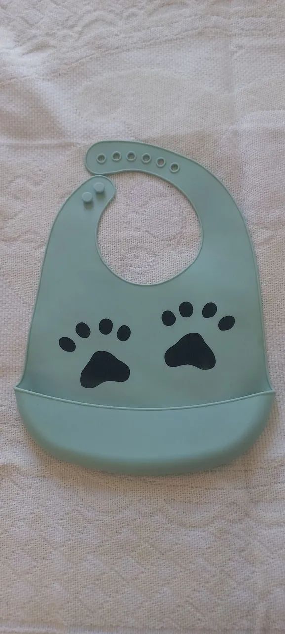 Babador de silicone com coletor